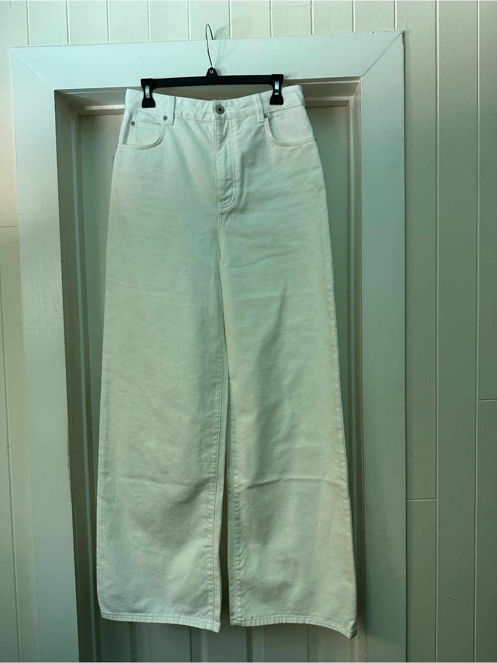 Loewe Cream Wide-Leg High-Rise Jeans